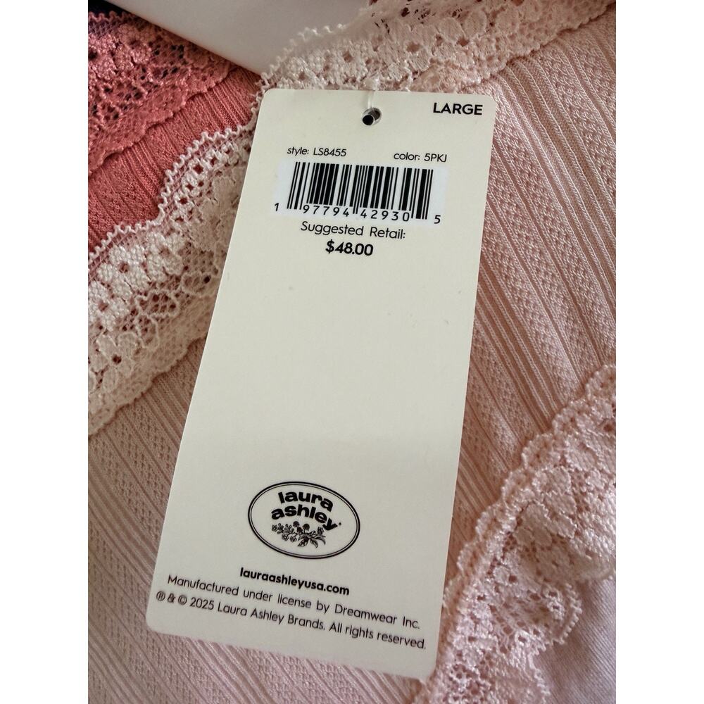 Laura Ashley Super Soft Lace Trim Bikini Panties 5-Pack Large Rayon & Spandex - Picture 2 of 5